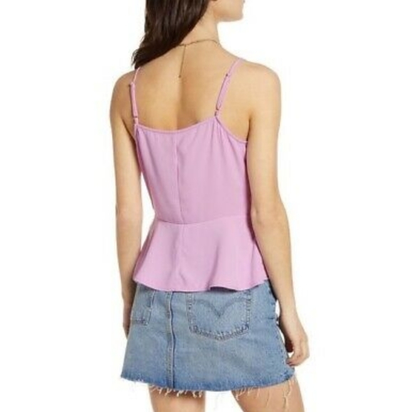 NWT Leith Faux Wrap Lilac Cami with Peplum - Picture 3 of 5